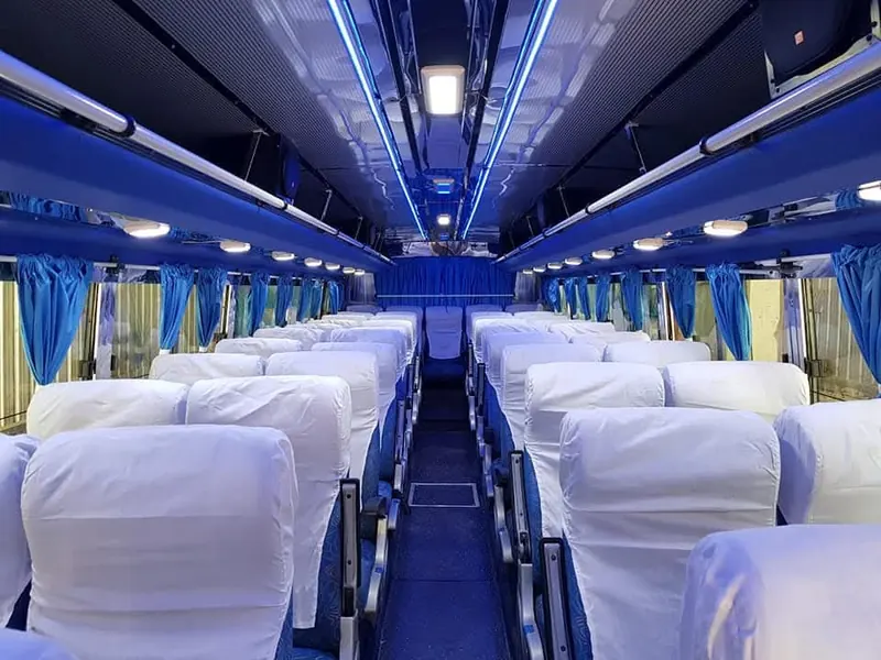 35 seater bus interior curtains and seating, Shri Vyankatesh Tours and Travels