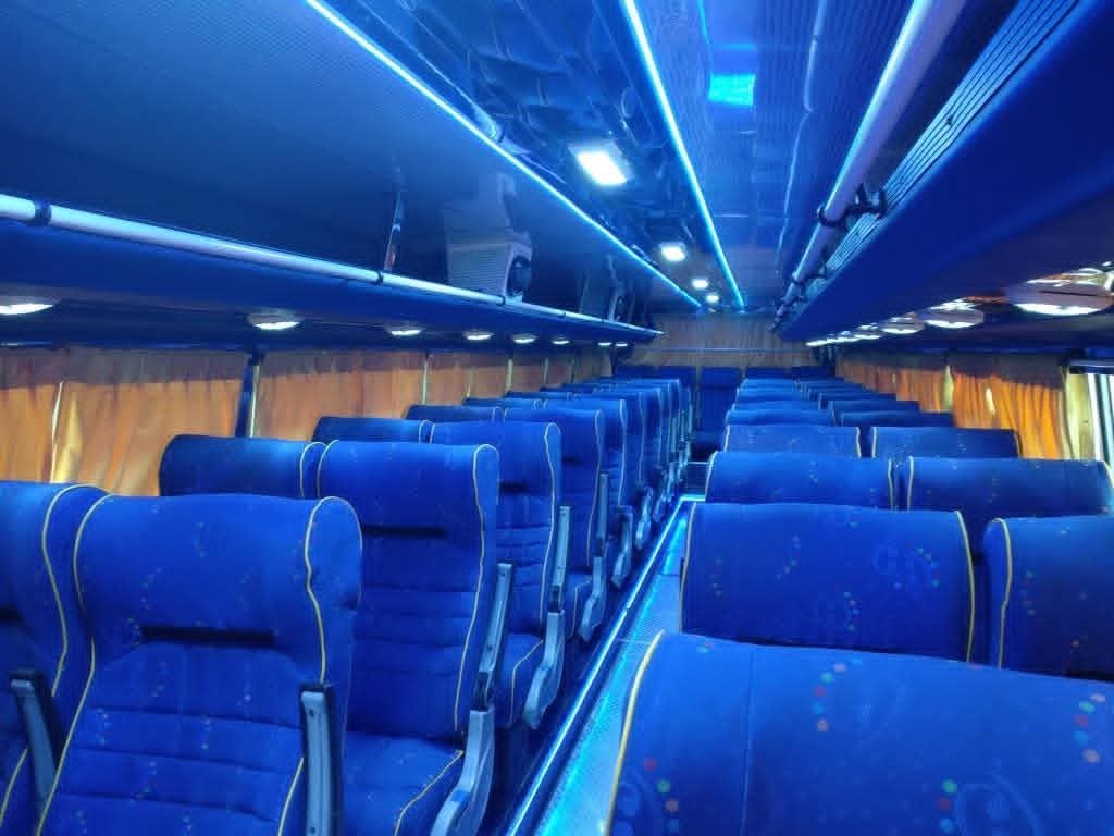 Interior of a Shri Vyankatesh Tours and Travels coach