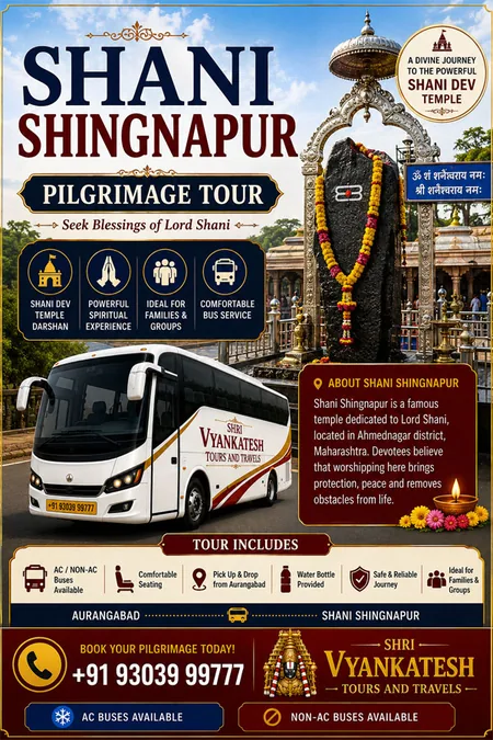 Shani Shingnapur pilgrimage tour package poster, Shri Vyankatesh Tours and Travels
