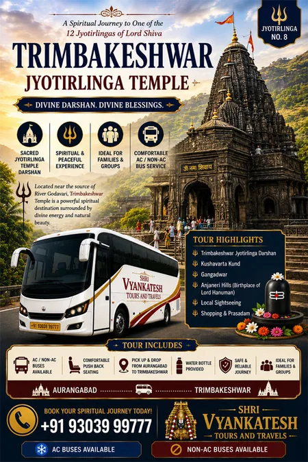 Trimbakeshwar Jyotirlinga tour package poster, Shri Vyankatesh Tours and Travels